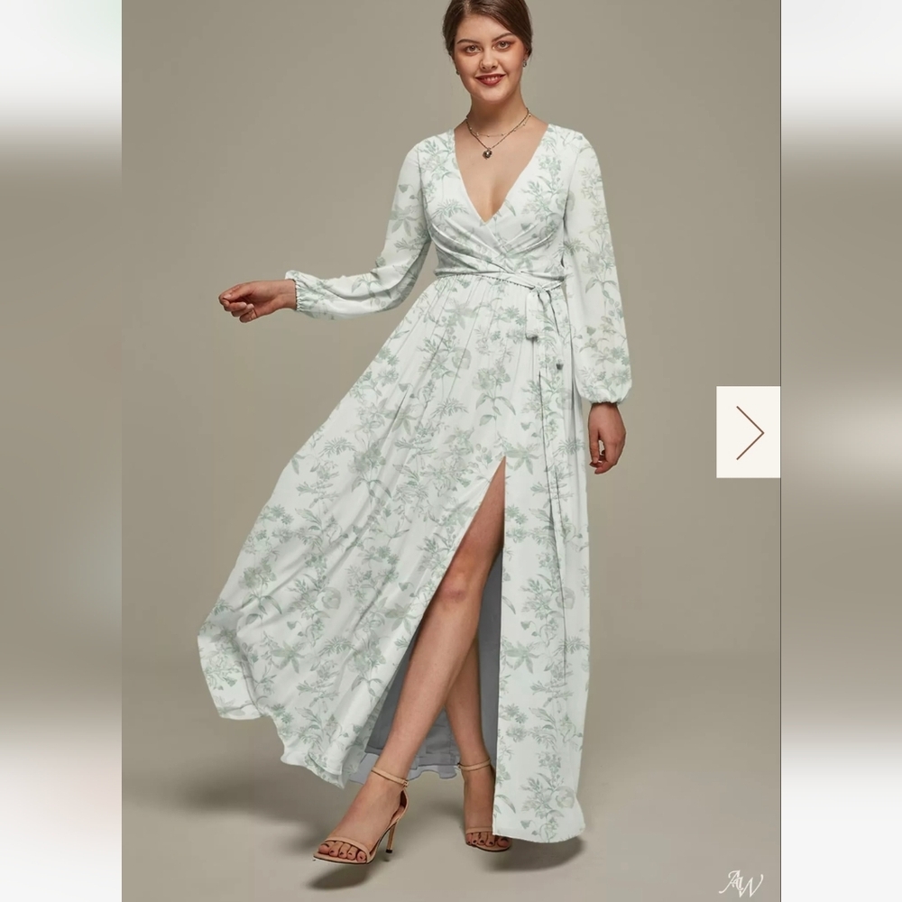 Elegant Floral Wrap Dress